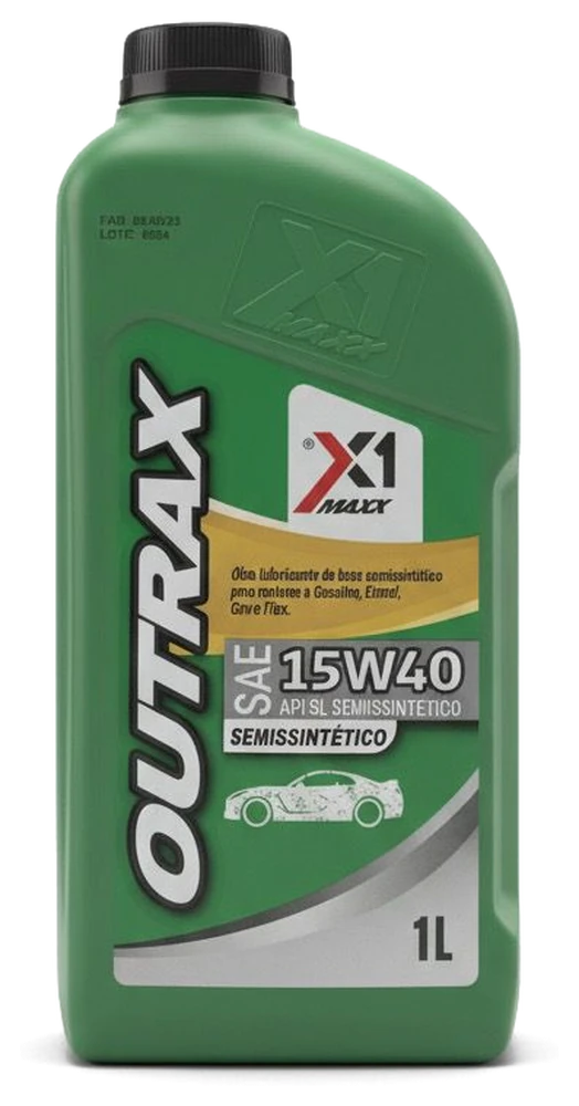Embalagem do óleo X1 Maxx Outrax 15W40 SL
