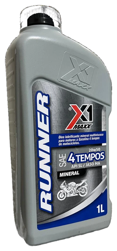 Embalagem do óleo X1 Maxx Runner 4T 20W50 SL