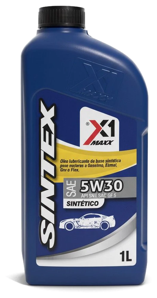 Embalagem do óleo X1 Maxx Syntex 5W30 SN/ILSAC GF5