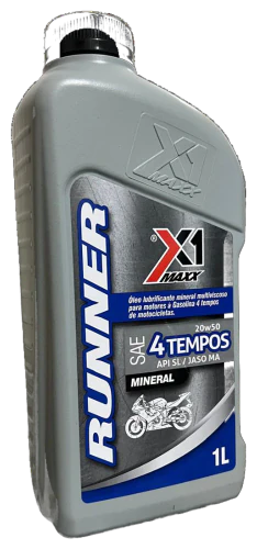 Embalagem do óleo X1 Maxx Runner 4T 20W50 SL